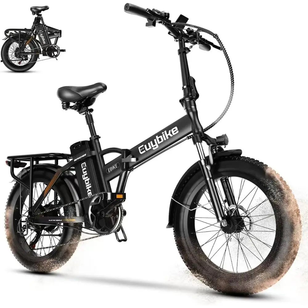 

Adults 1000W Peak Electric Bike, 30MPH, 80-Mile Range, 48V 20AH Battery, 20 Tires, 7-Speed Commuter & Beach E-Bike