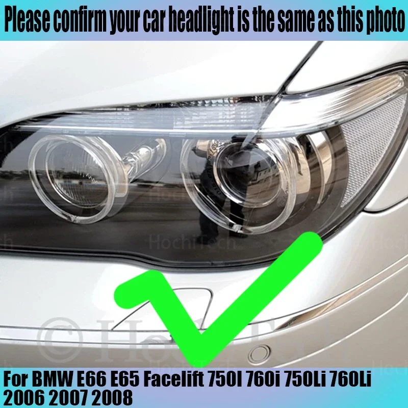 Bawełniane światło Switchback LED Angel Eye Dual Color do BMW E66 E65 Facelift 750I 760i 750Li 760Li 2006 2007 2008