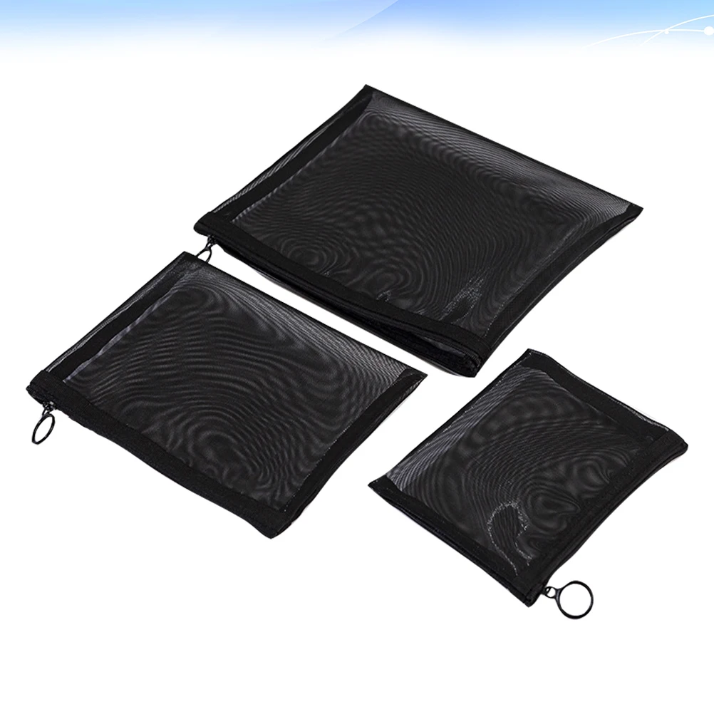 

3 Pcs Three-piece Bag Travel Makeup Pencil Pouch Toiletries File Bags Storage