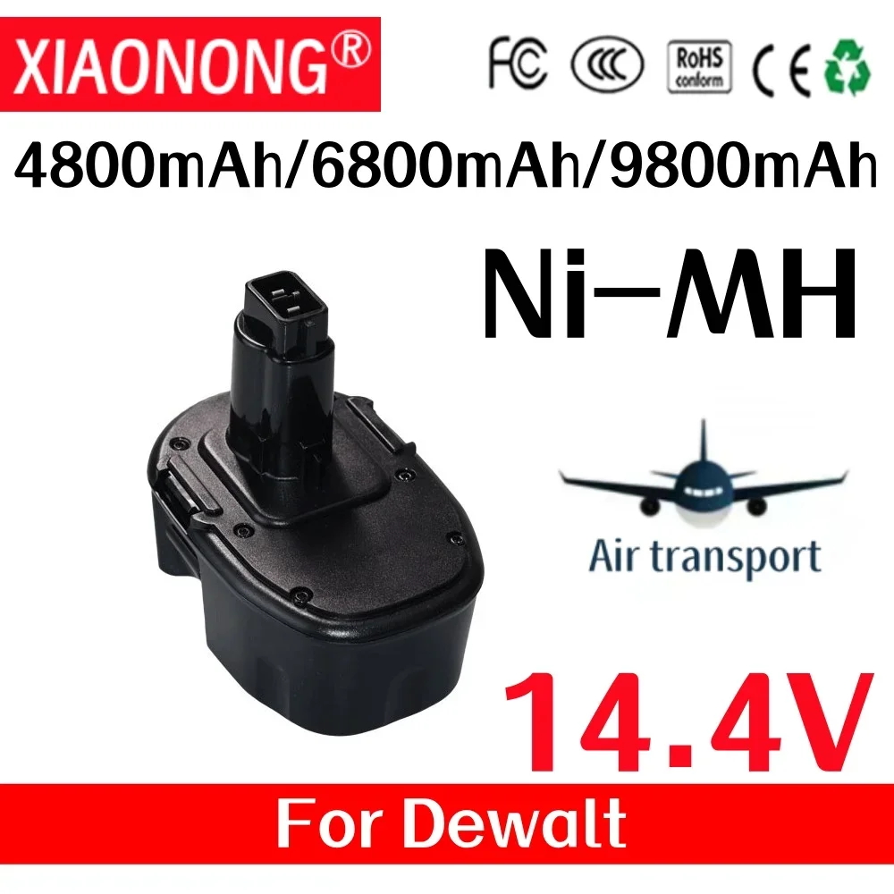 

14.4V 4.8/6.8/9.8Ah Ni-MH Battery For Dewalt DW9091 DW9094 DC9091 DE9091 DE9092 DC613ka DC614ka DC615ka DC612ka