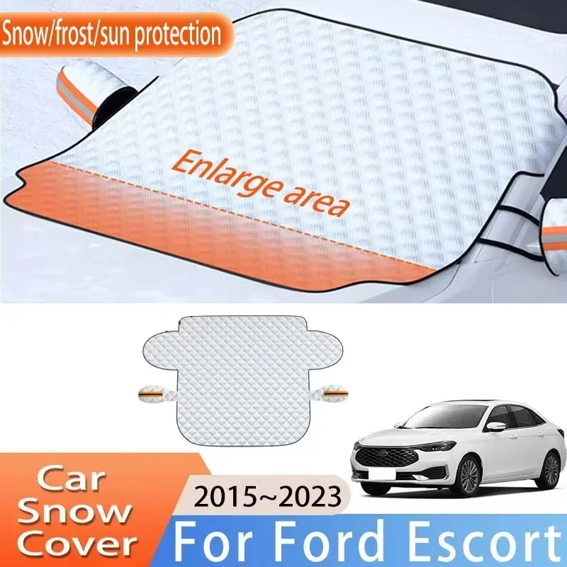 

Car Accessories For Ford Escort 2015~2023 2016 2017 Front Windscreen Snow Cover Ice Frost Sun Protector Waterproof Auto Parts