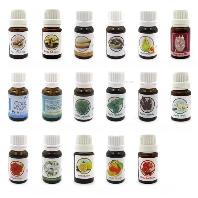 10ml Natural Plant Essential Oil/sandalwood Sage Rose Jasmine Indoor Purification of Air Remove Odor Calm The Mind Help Sleep