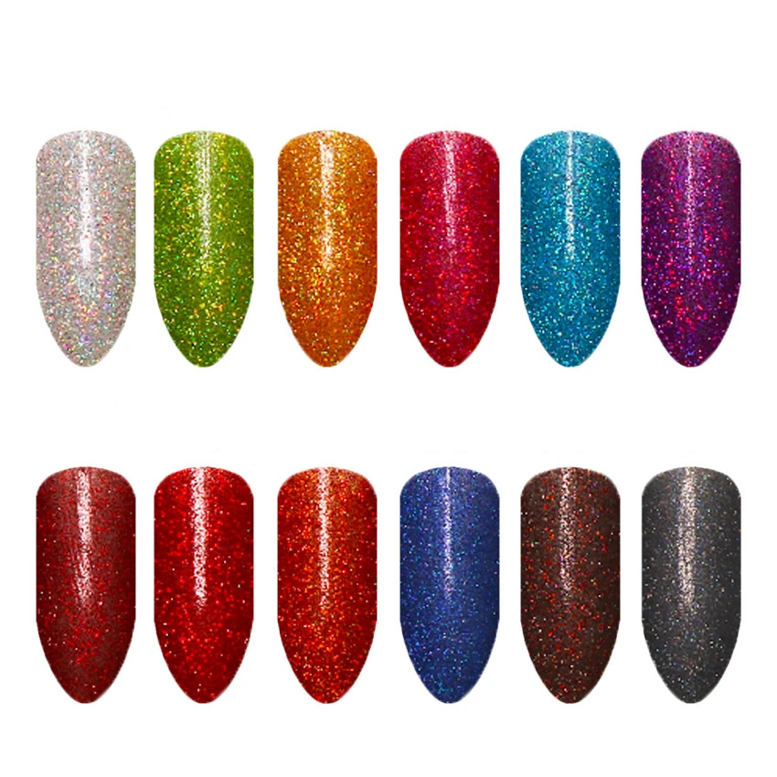 20 جرام المجسم الأشعة فوق البنفسجية هلام الورنيش مسمار نصائح الصباغ بودرة لامعة للأظافر بريق لامع مسحوق DIY بها بنفسك مسمار الفن بريق الديكور #6