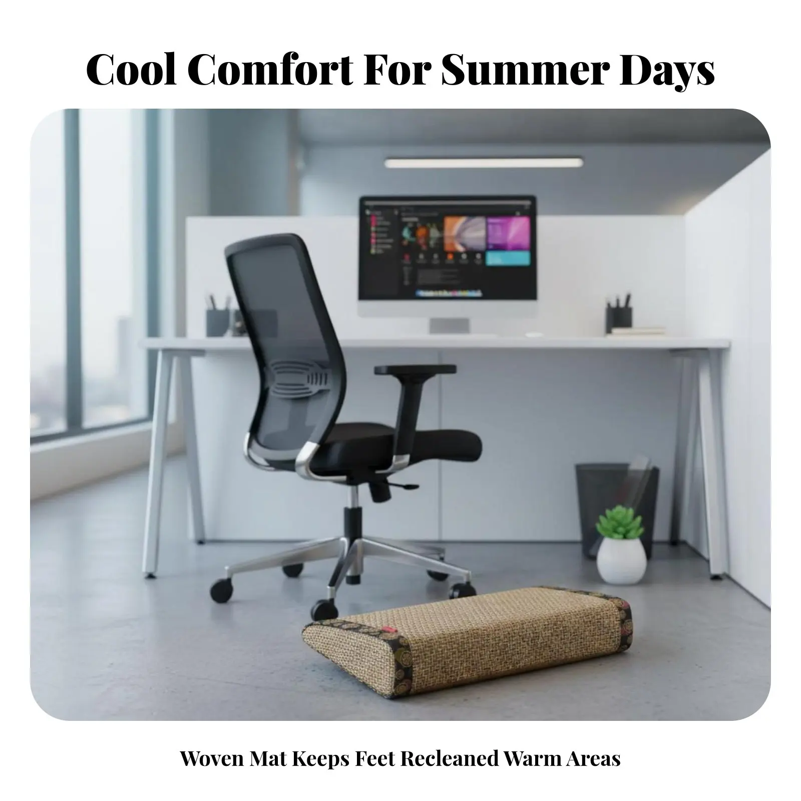 

Наклонная подстольная подставка для ног с охлаждающим ковриком и противоскользящим покрытием для поддержки стоп на рабочем месте