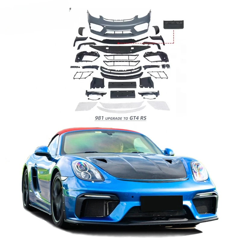 Car Bodykit 2013 2014 2015 981 Front Bumper Upgrade To GT4 RS Spyder Body Kits Fot Porsche Cayman Boxster 981