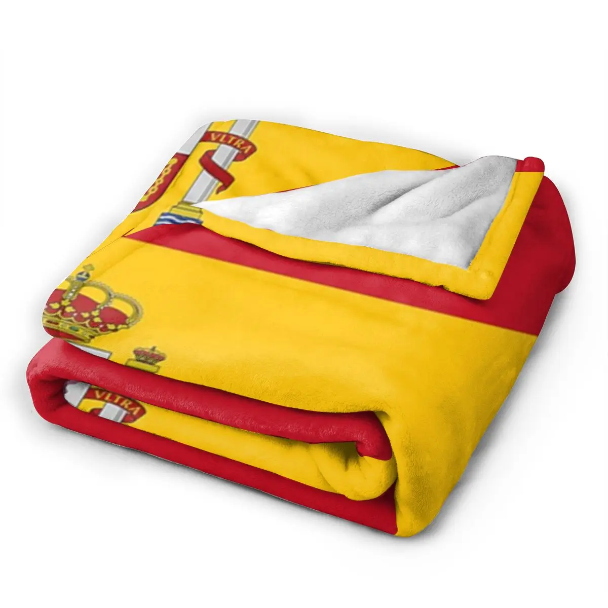 Spain Flag Blanket Soft Warm Flannel Throw Blanket Bedspread for Bed Living room Picnic Travel Home Couch