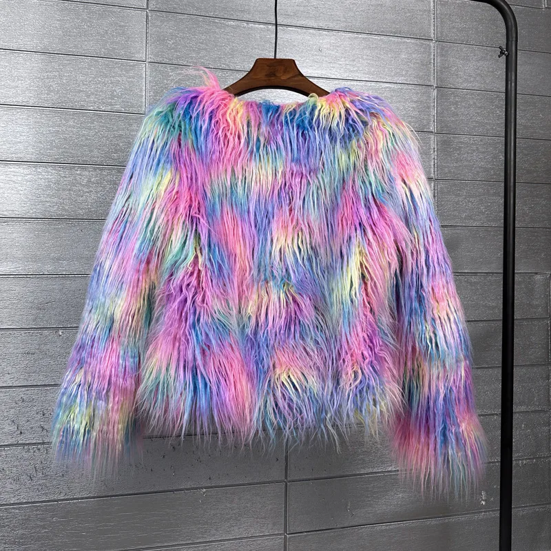 DEAT Fur Imitation Fur Coat Korean Version Pure Color Beach Wool Women's Short Coat Straight 2026 Winter Wram Jackets 11A06487