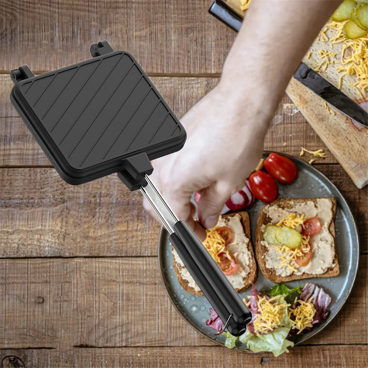 Antiaanbaklaag Sandwichvorm Koekenpan Toast Ontbijtmachine voor Pannenkoekenmaker Brood Toast Keukengereedschap HOT