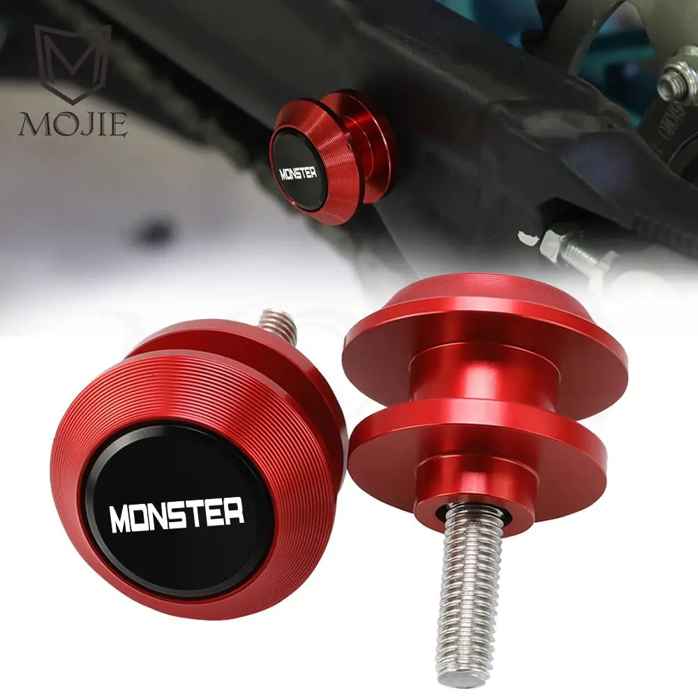 FOR DUCATI Monster S4/S4R/900/1000 Multistrada 1000/1100 S2R 1000 Motorcycle Accessories CNC 8mm Swingarm Spools Stand Screws