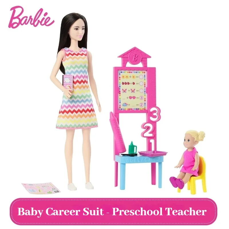 Barbie Pop Carrière Speelset Peuters Meeslepende Professionele Ervaring Dokter Leraar Rijke Accessoires Meisjes Speelgoed Verjaardagscadeau