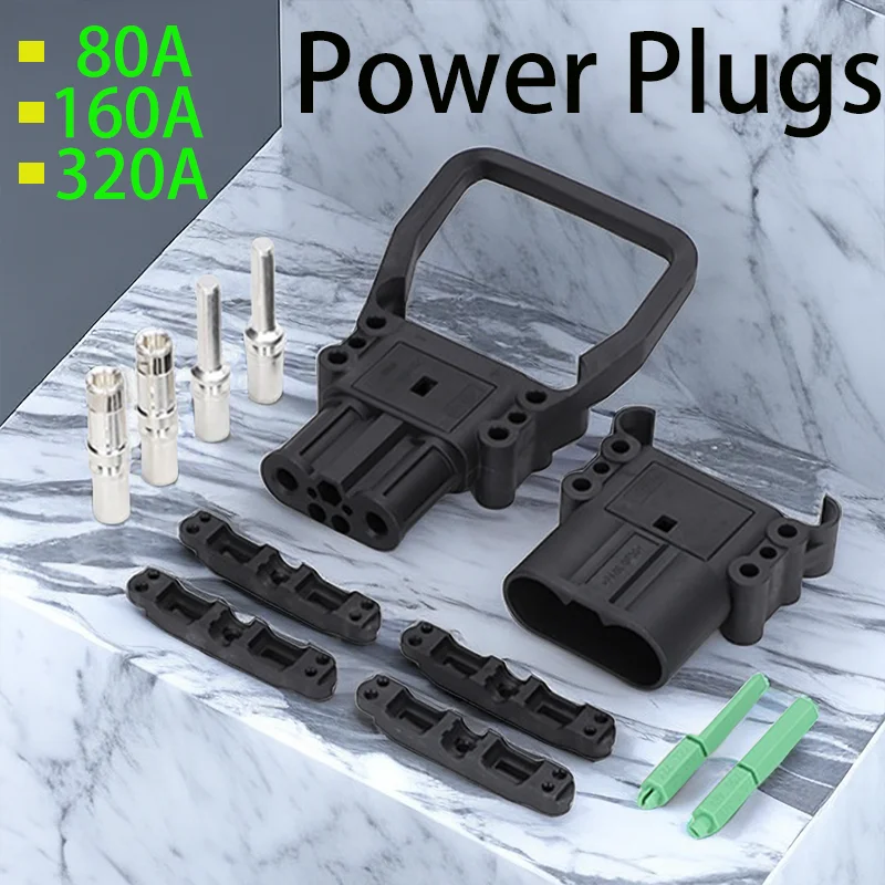 

1/5/20Sets REMA Type 80A/160A/320A Plug Male Female Pair Connector Electric Forklift Power Connector High Current Charger