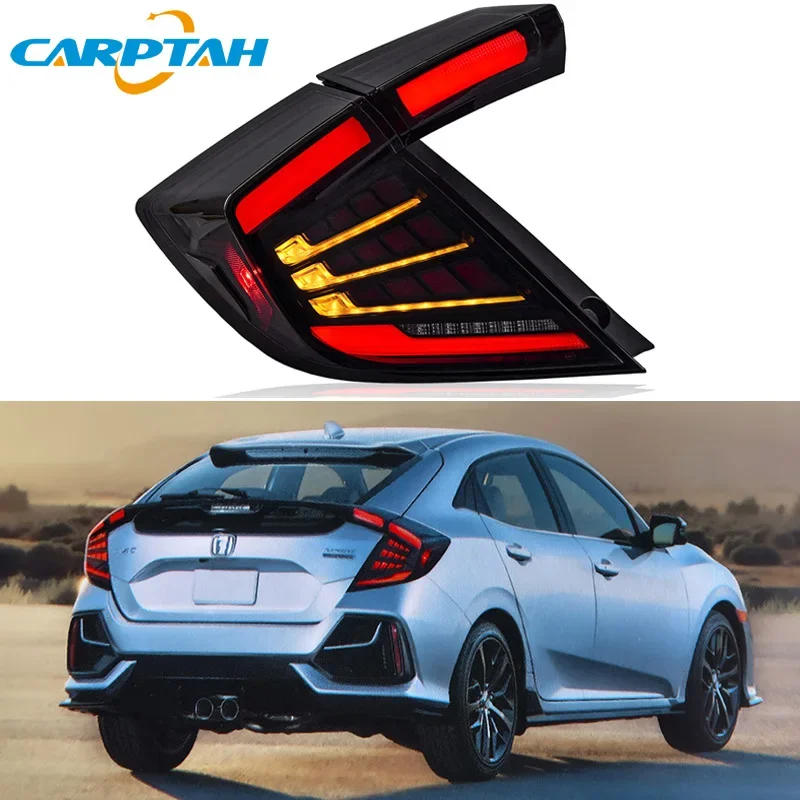 Car LED 12V Taillights For Honda Civic Type R 2016-2018 Hatchback Rear Running Lamp Brake Reverse Turn Signal Car Accessories