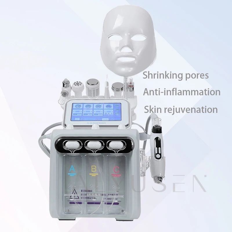 Multifunctional 8 In 1 H2O2 Hydra Microdermabrasion Oxygen Skin Care Facial Deep Cleansing Machine Jet Peel Blackhead Machine CE