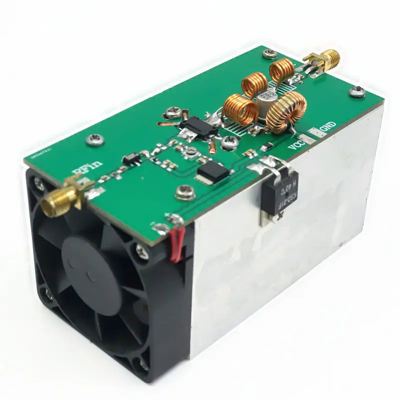 1pcs 144MHz 25W RF VHF Radio Power Amplifier AMP DMR  + Heatsink + Fan