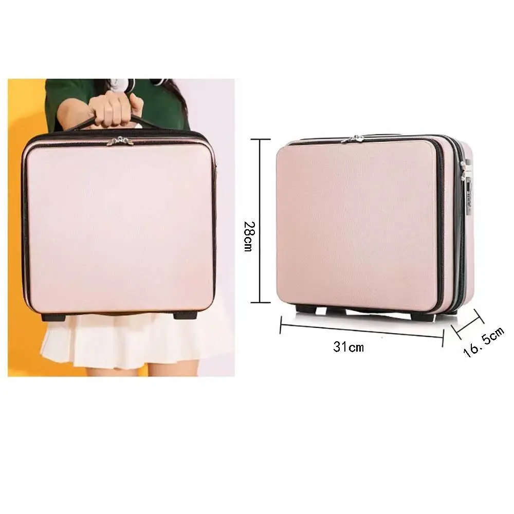 16 Inch Mini Front opening Travel Suitcase Cosmetic Box Hand Luggage Organizer Makeup Case Small Password Box Boarding Case New