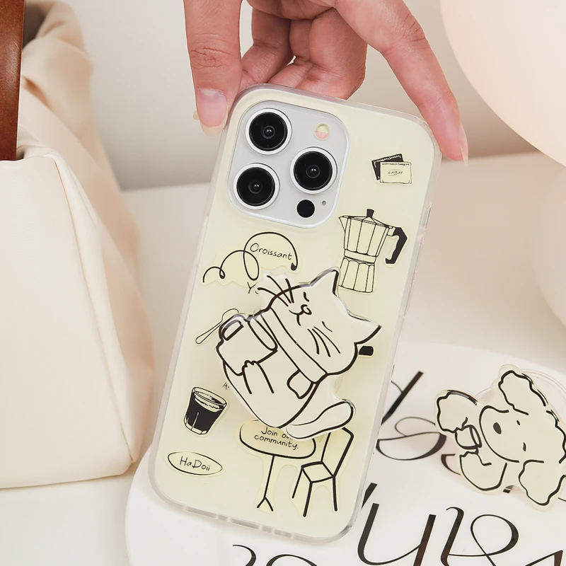 

HaDoii Original Graffiti Art Phone Case Shockproof Soft Silicone Full Coverage Protection Cover For iPhone 13 14 15 Pro Max