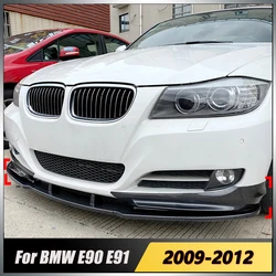 Front Bumper Lip Body Kit Spoiler Splitter Bumper Canard Lip Splitter Car Parts For BMW 3 Series E90 E91 LCI 320i 330i 2009-2012