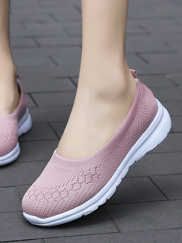 2023 Women Fashion Socks Shoes Casual White Sneakers Summer knitted Vulcanized Shoes Women Trainers Tenis Feminino