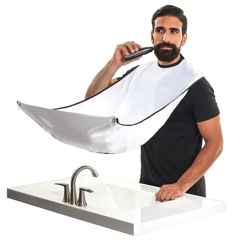 Suction Cup Shaving Bibs Barber Cleaning Beard Bibs Men's Shawl Styling Bibs  Apron for Men  Apron