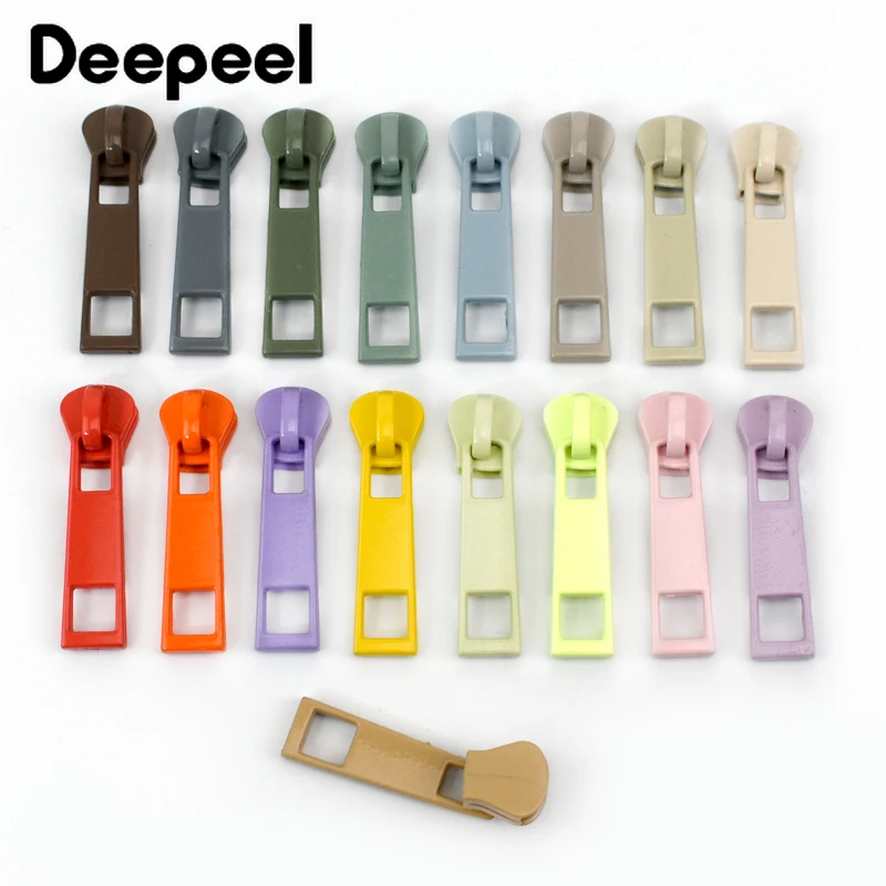 

5-30Pcs Deepeel 5# Resin Zipper Slider for Zips Tape Clothes Sewing Zippers Puller Head Bag Closure Sliders Repair Accessories