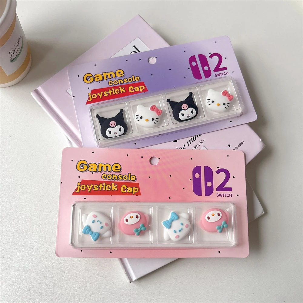 4Pcs/Lot Sanrio Hello Kitty Cinnamoroll Melody PomPomPuri Stick Grip Cap Joystick For Nintendo Switch 2 (2025) Controller — product photo 1 of 1