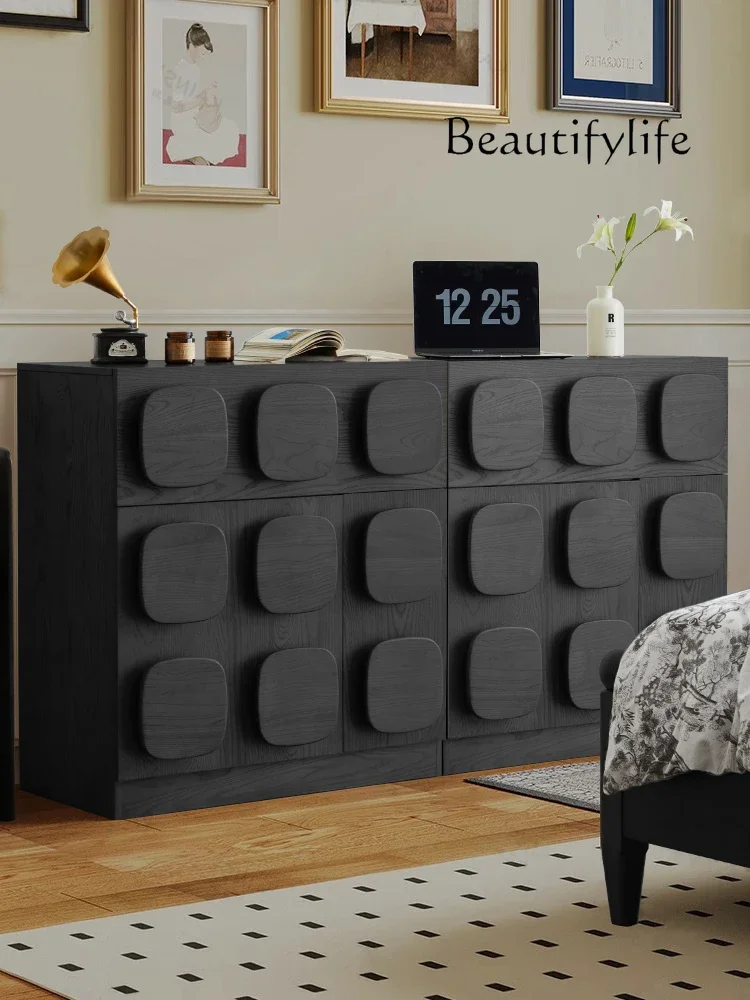 

muebles para hogar American-Style Solid Wood Nine-Drawer Cabinet Retro Bedroom Tailstock Wall Hallway Storage Dining Side Locker