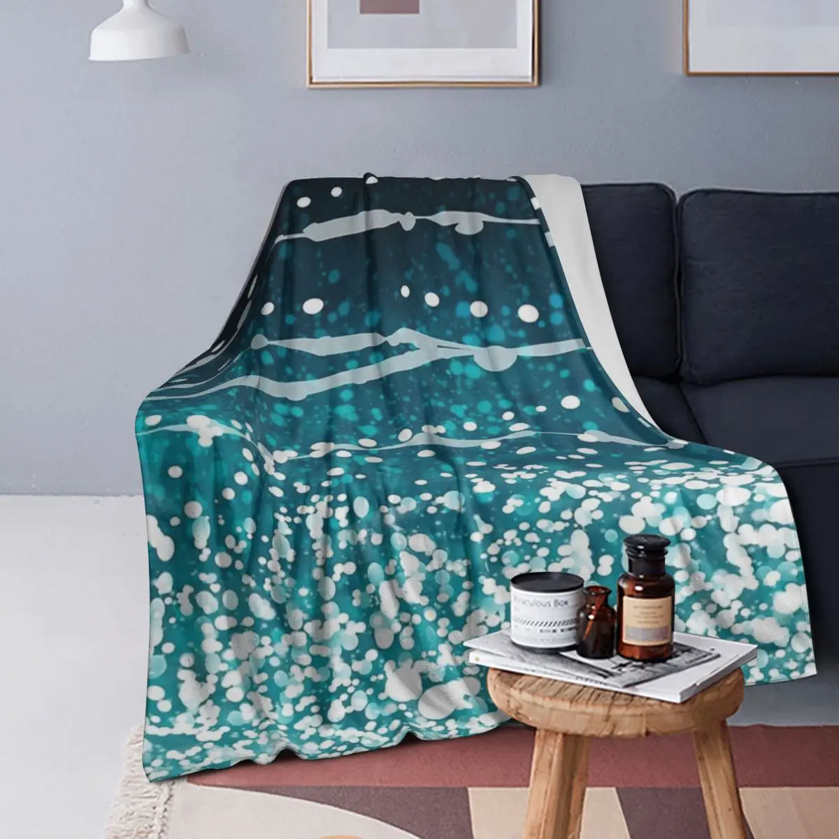 

Whale Shark Pattern Blankets Soft Warm Flannel Throw Blanket Bedding for Bed Living room Picnic Travel Home Couch