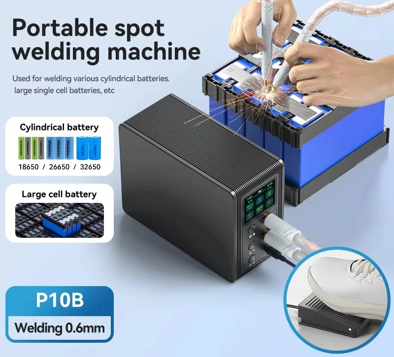 

Mini Spot Welding Machine 80-Level Adjustable LCE Screen 1.0mm 15A Charging Speed Preheat 1-10 for Welding Genre