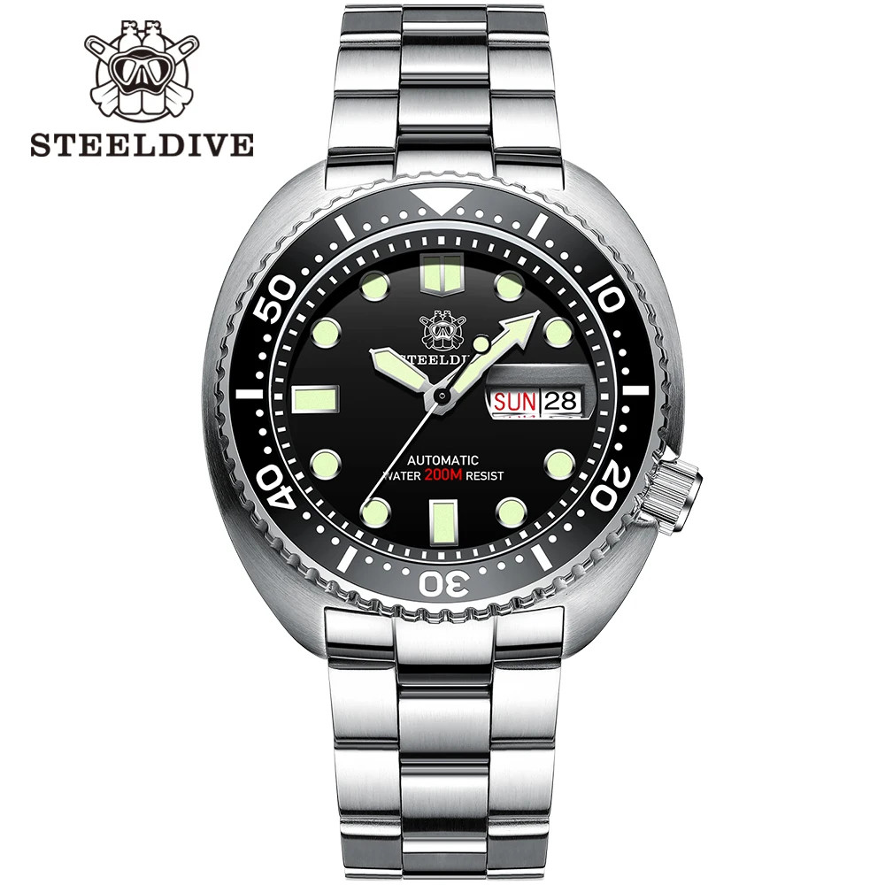 STEELDIVE Official SD1972 Luxury Fully Automatic Mechanical Men\'s Wristwatch NH36 Movement Swiss Luminous 20Bar Waterproof Watch