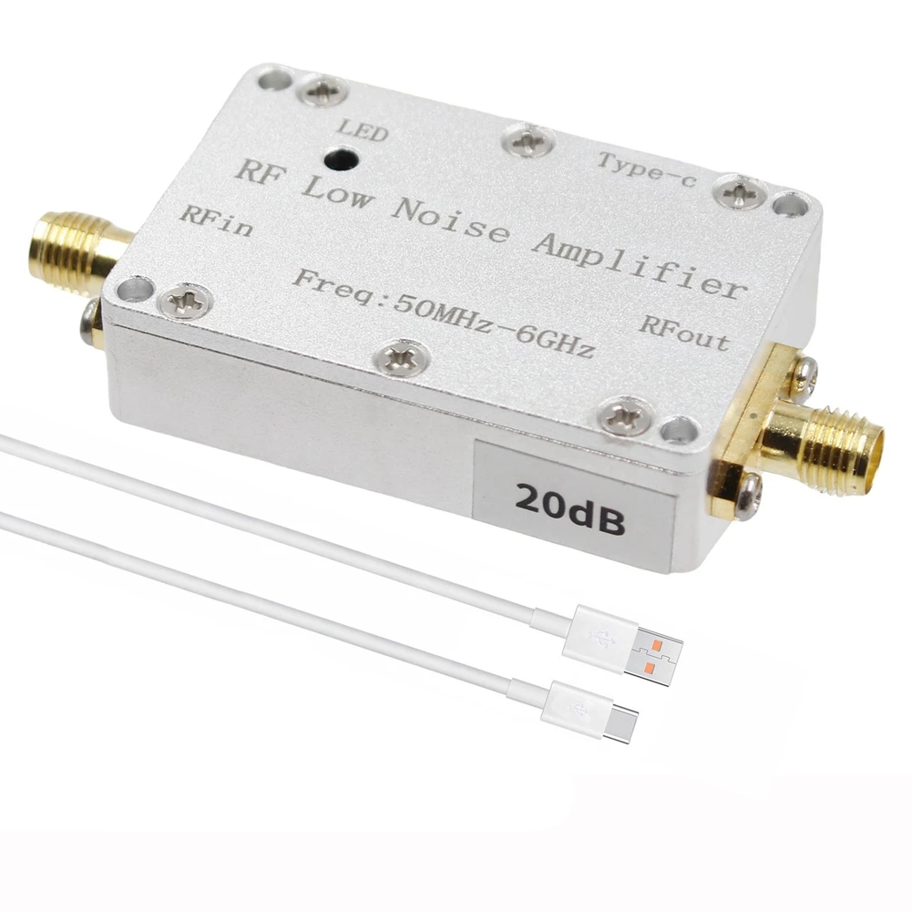 50M-6GHz 20dB RF Amplificador de baixo ruído LNA Drive Receptor