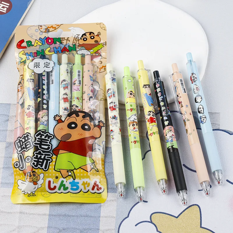 Crayon Shin-chan Gelstift Anime-Zubehör Kreativer 0,5mm Hochwertiger Kawaii Schüler-Prüfungsstift Schnelltrocknender Schwarzer Gelstift Schreibwaren – Detail 4