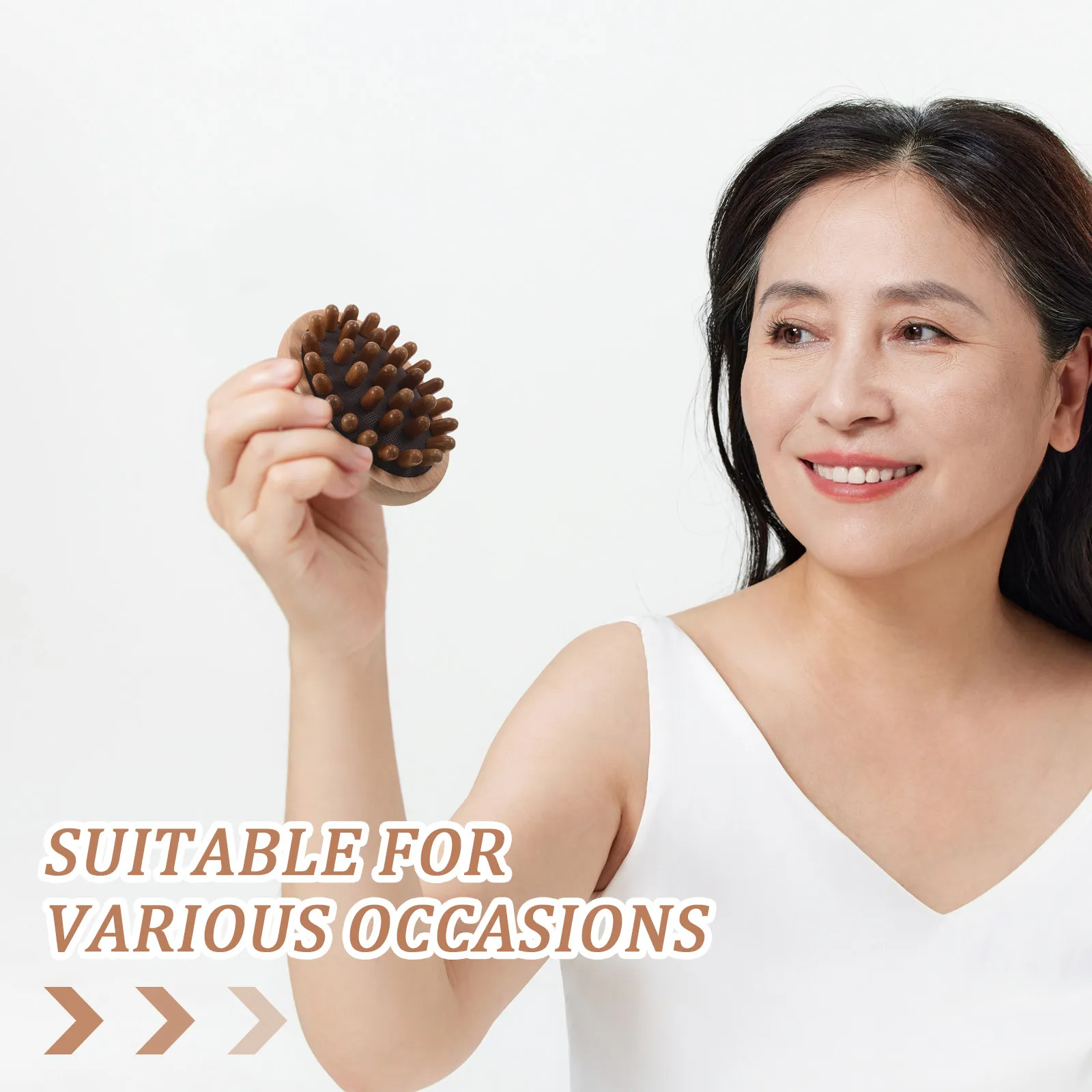 Wooden Air-Cushion Comb Portable Scalp Brush Unisex Wooden Hair Massage Tool Therapy Guasha Scalp Comb