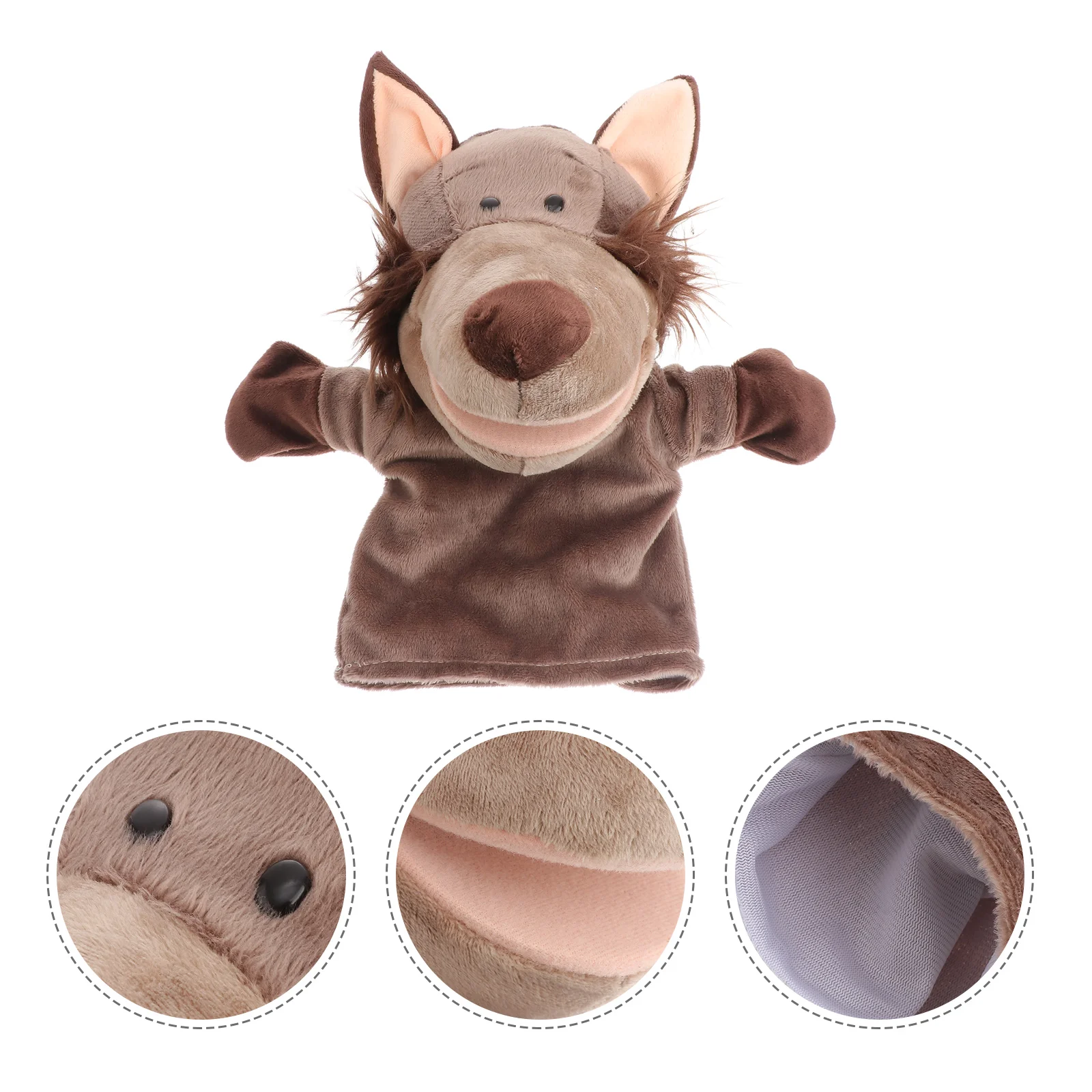 

Show Hand Puppet Wolf Toy Children's for Kids Role-play Cartoon Story Talking Storytelling Plush Baby