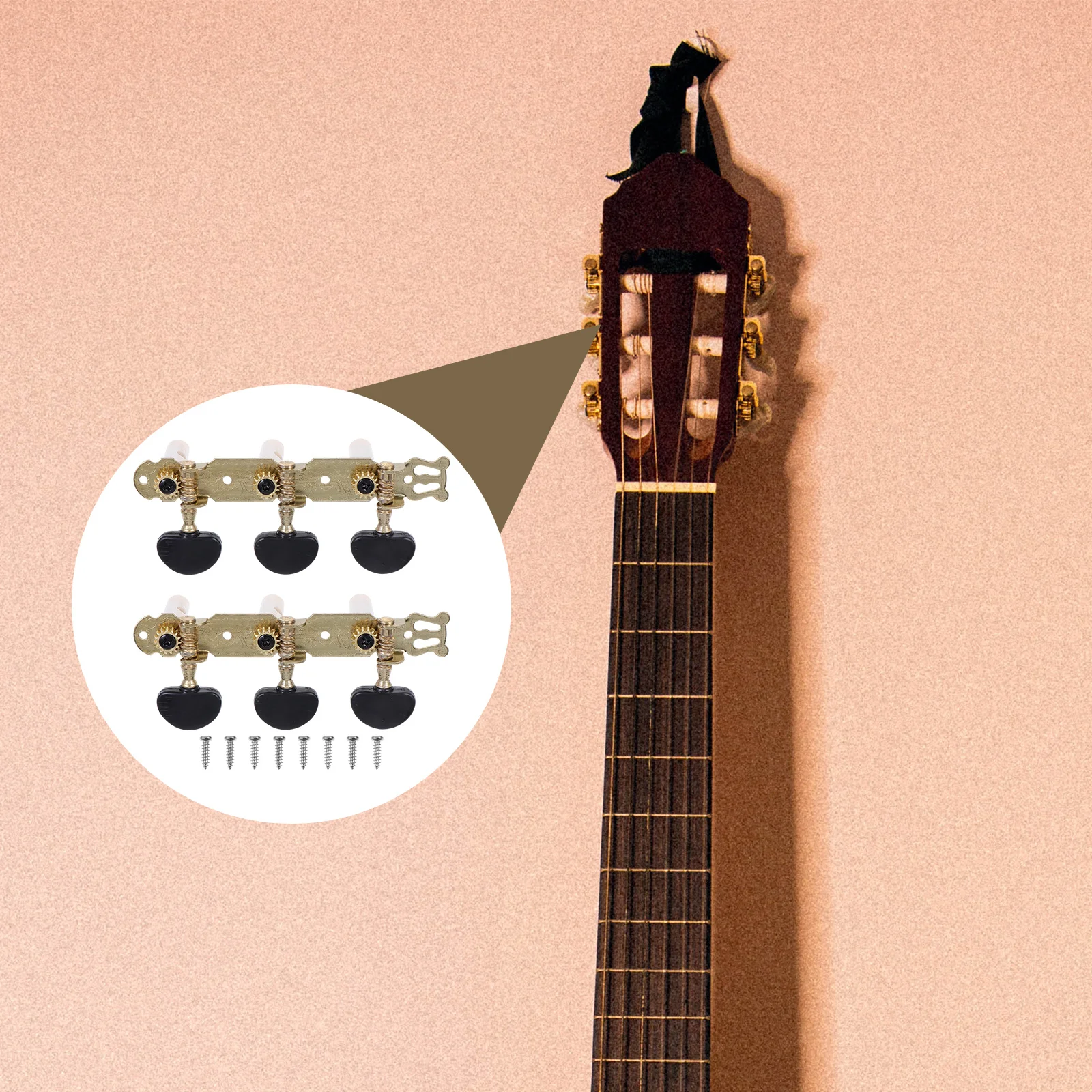 

2Pcs Guitar Tuning Pegs Fully Enclosed Fast Accurate Durable Acoustic Guitar Accessories Folk Tuner Tuning