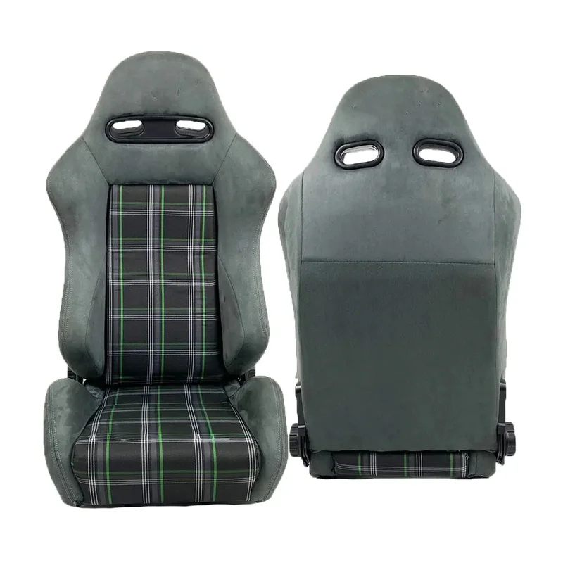 Sim Racing Style Bucket Seat Leather Adjustable for Gaming Station Vehicle Use Superior view 6
