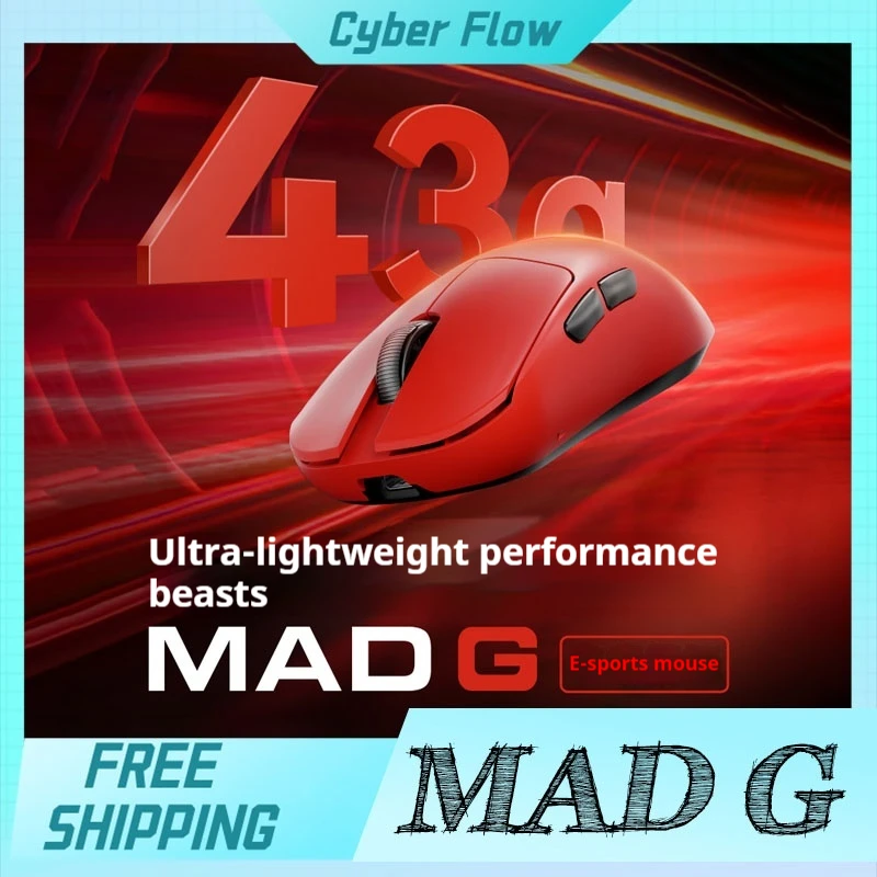 Madcatz Mad G ratón inalámbrico ligero 8k Paw3395 Sensor Omron Light Micro movimiento electrónico deportes Gaming Mouse regalos personalizados