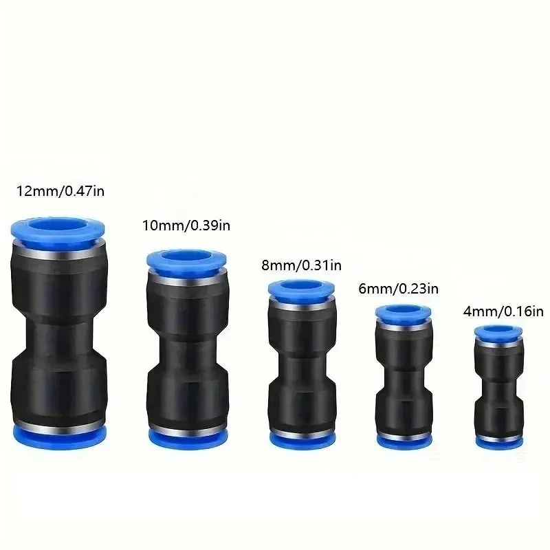 20pcs/ OD 8mm Lot PU Pneumatic Fittings Fitting Plastic Type 2-way For 8mm Tube Quick Connector Slip Lock