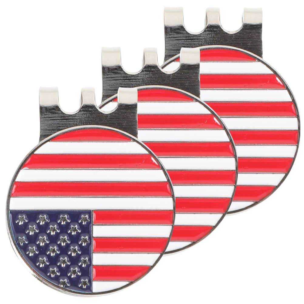 

3 Pcs Golf Hat Clip Accessories Metal Golfs Clips Ball Marker Markers Iron Cap for Women Man Adornment