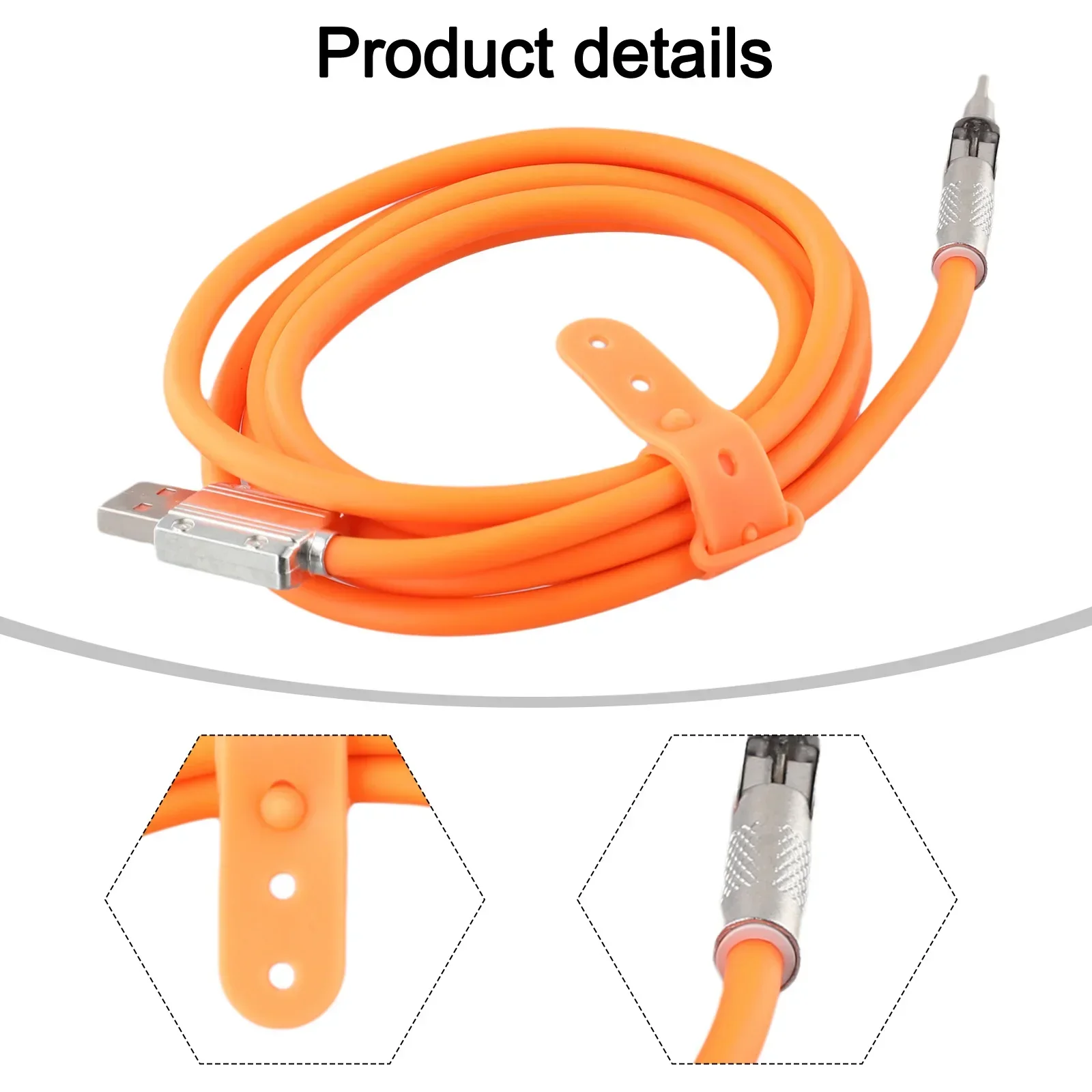 Carga de teléfono móvil Color naranja 1m/1,5 m/2m W Un Cable de carga rápida Alta velocidad de carga para iPhone para Samsung