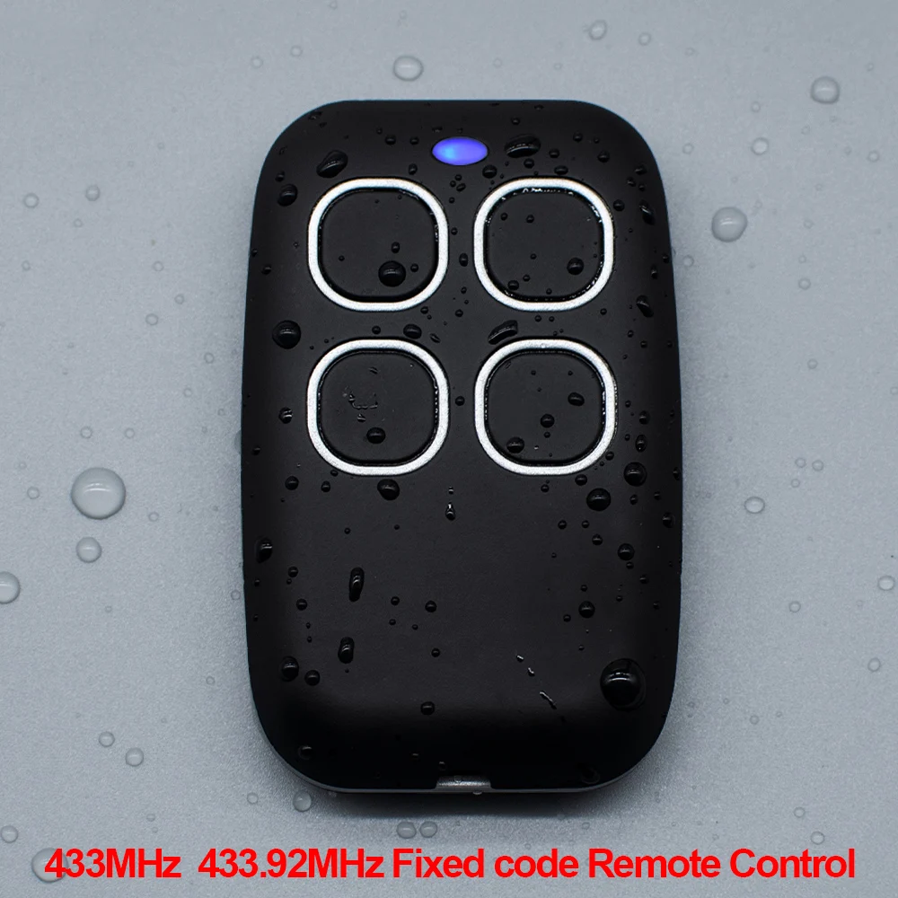 

Garage Door Remote Control 433.92MHz Fixed Code Duplicator Universal 433MHz EV1527 Gate KeyFob Transmitter