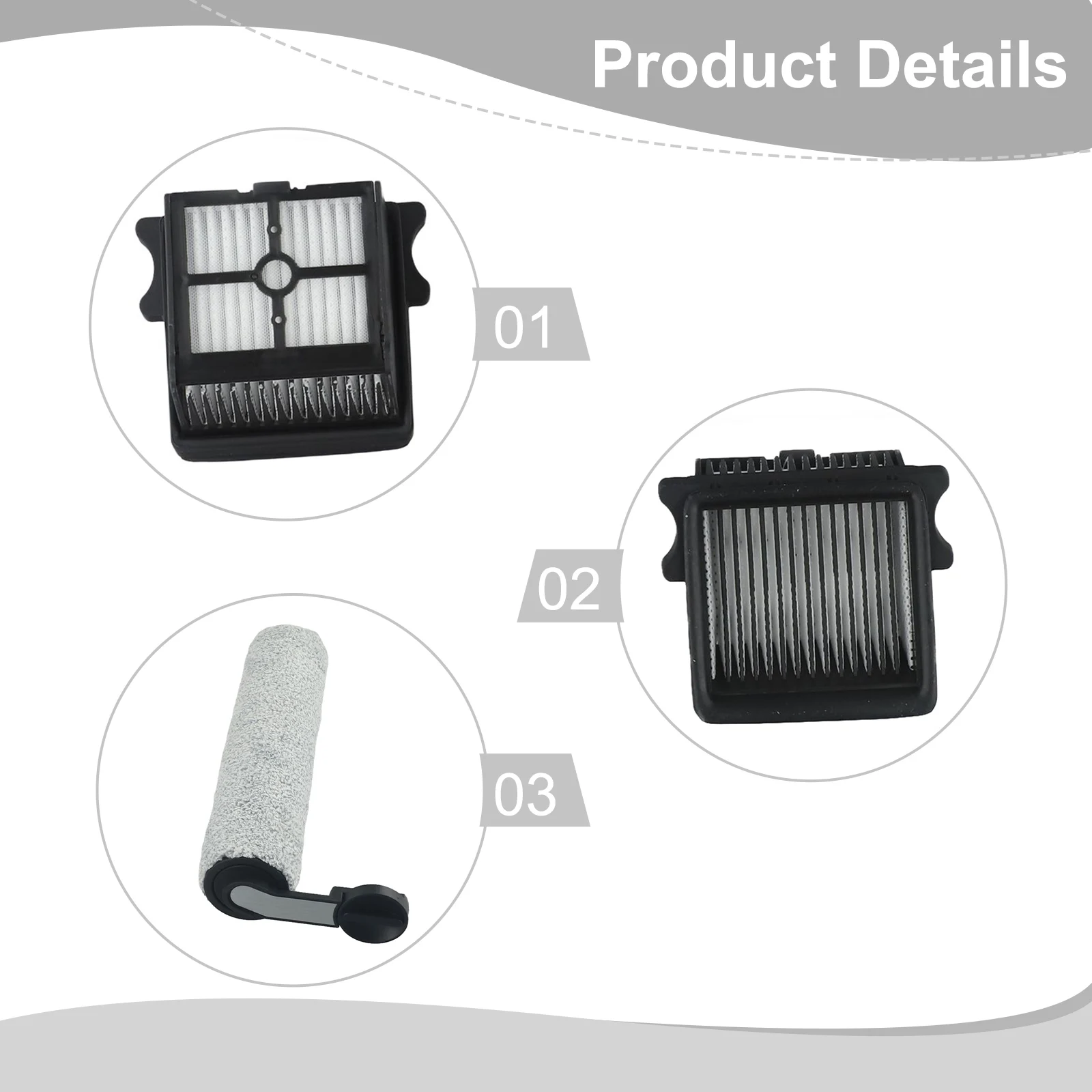 

1set Main Roller Brush Filter Replacement Set For Ultenic For AC1 For Elite Vacuum Household Cleaning Appliance Accessories