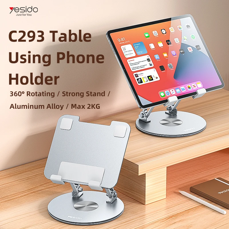 

Tablet stand made of aluminum alloy for increased heat dissipation, rotating tablet, portable stand, suitable for iPad desktop