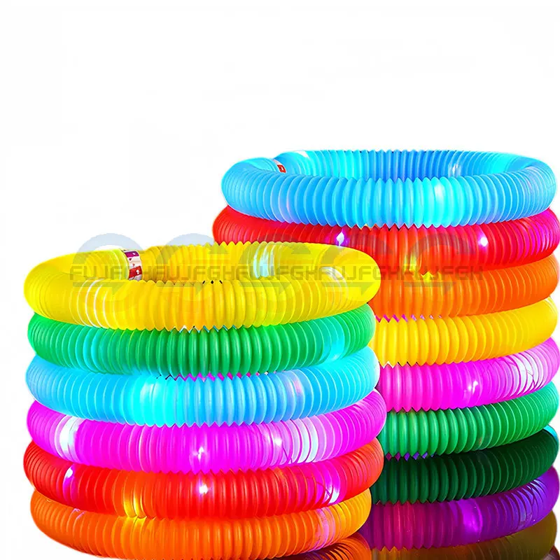 6/12/18/24Pcs Tubes Sensory Toy For Adult Fidget Stress Relieve Toys Kid Autism Anti Stress Plastic Bellows Children Squeeze Toy