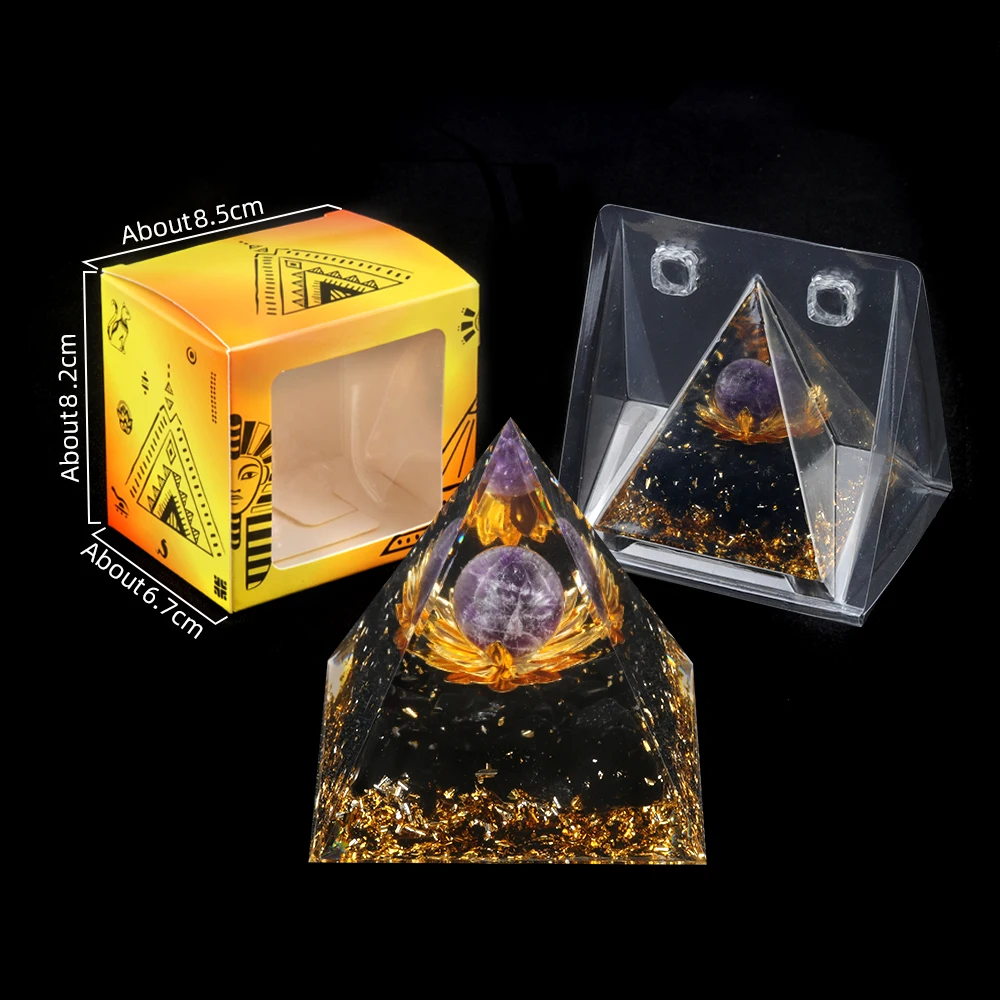 Energy Generator Orgone Pyramid Crystals Orgone Healing Reiki Chakra Reiki Chakra Generator Orgonite Pyramid Meditation 60x60mm