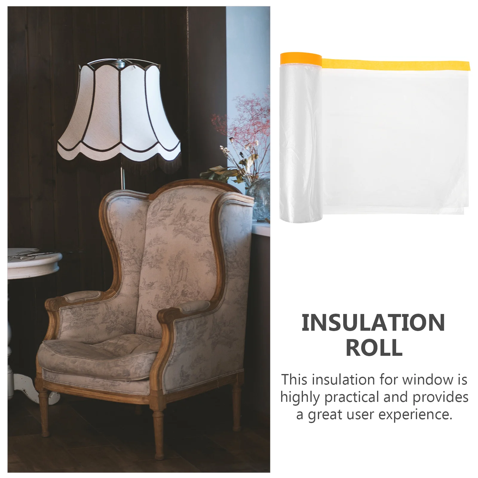 

20M Plastic Window Insulation Kit for Winter Cold Proof Shrink Film Weather Sealing Barrier DIY Saving Solution Roll