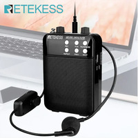 Retekess TR619 Megaphone Portable 3W FM Recording Voice Amplifier Teacher Microphone Speaker Mp3 Player FM Radio for Tour Guide