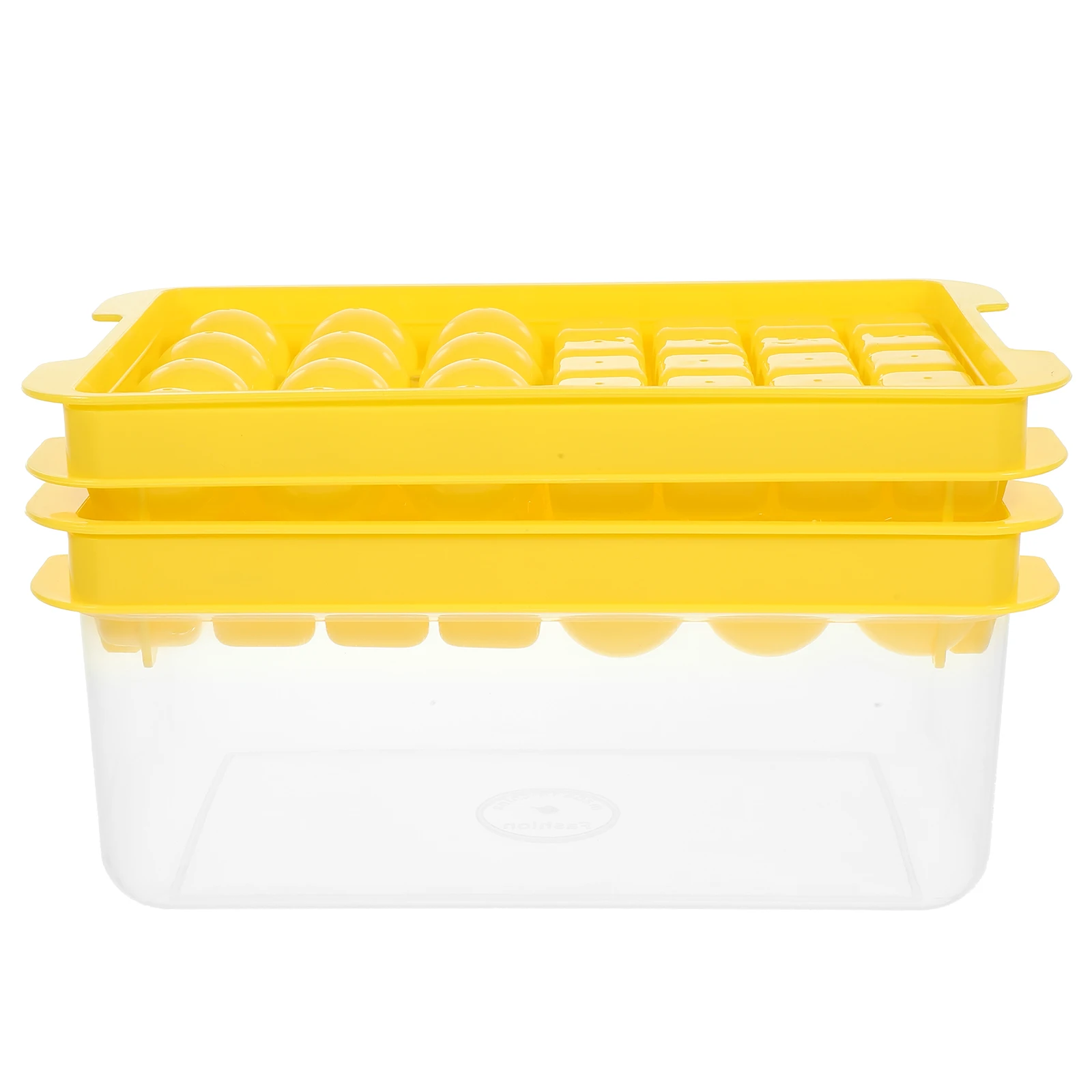 

2 Pieces Round Ice Balls Maker Ice Cube Trays Lid Scoop 33 Cavities Silicone Mold for Freezer Home Bar Party Use