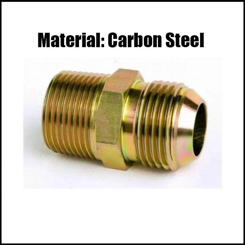 Straight Through Male Connector NPT 7/16 9/16 U3/4 7/8 to BSP 1/8 1/4 3/8 1/2 74° External Cone/British Pipe Fittings Adapter - Image 4