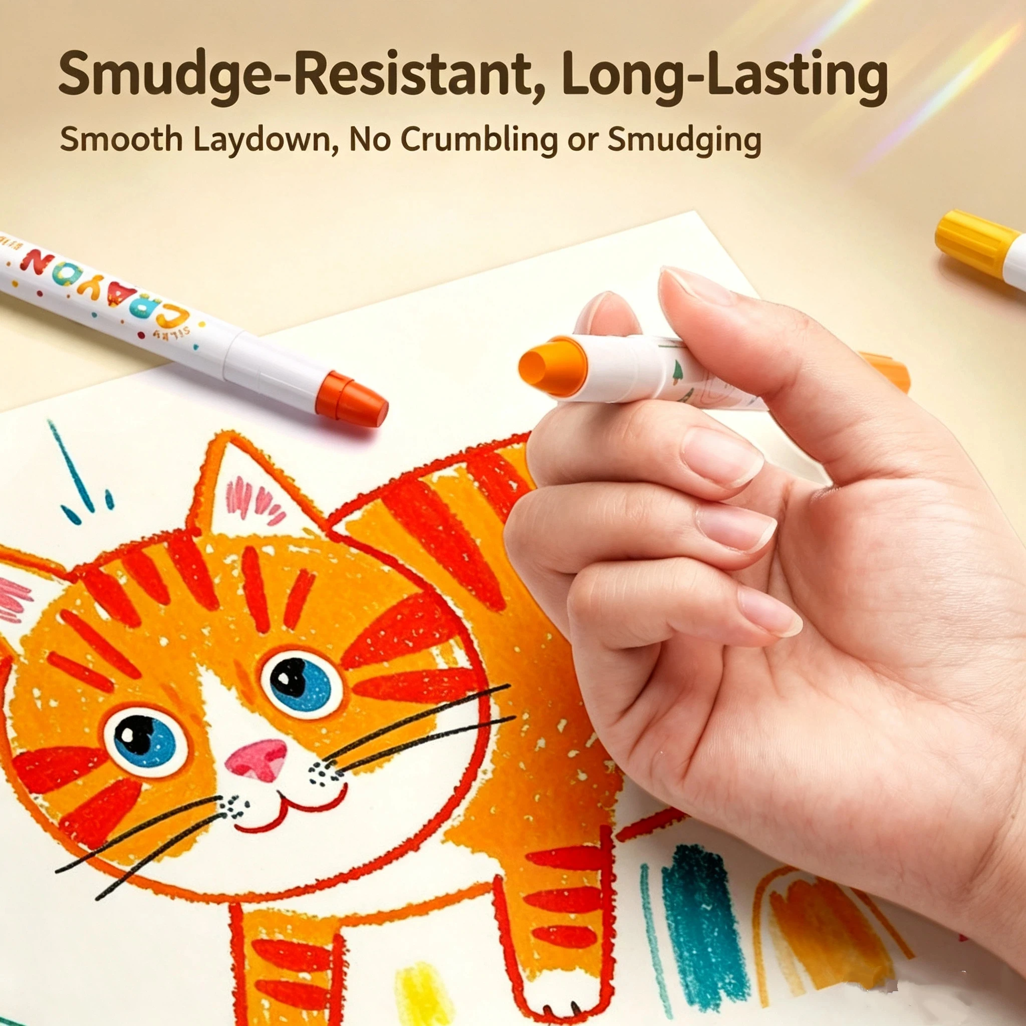 12 color water-soluble paint stick, washable non-toxic pigment stick, suitable for children, preferred for back to school season