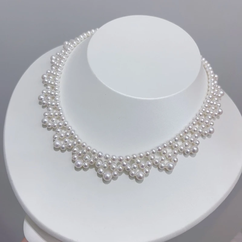SGARIT Trending Pearl Jewelry High-quality 3-5mm 14k Gold Filled Natural Aurora Freshwater Pearl Chocker Necklace Jewellery